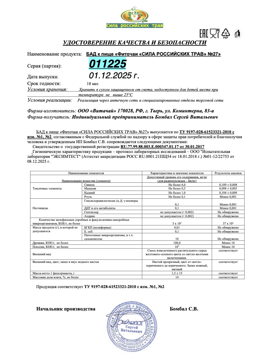 Паспорт №122025